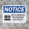 Signmission No Climbing Or Playing On Fence, 14 in W x Rectangle, Plastic OS-2PACK-NS-P-1014-L-14452 - alternate 2